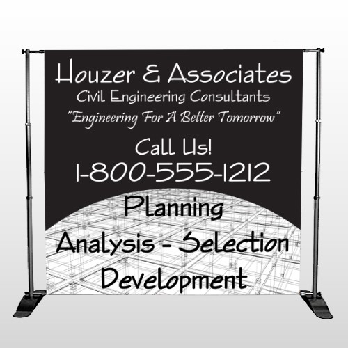 Black Planning 218 Pocket Banner Stand