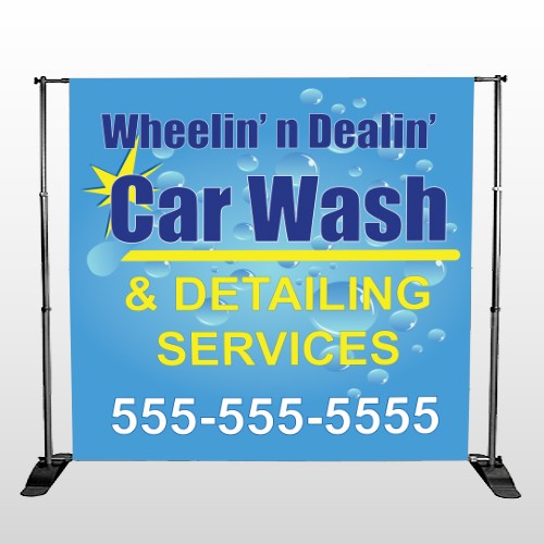 Blue Bubbles 113 Pocket Banner Stand