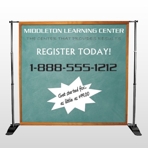 Chalk Board 157 Pocket Banner Stand