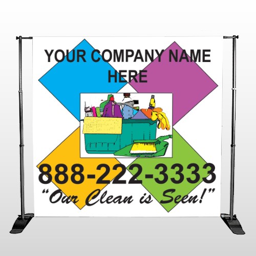 Cleaning Supplies 451 Pocket Banner Stand