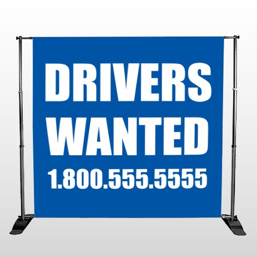 Drivers Wanted 314 Pocket Banner Stand