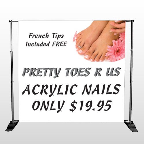 Floral Pedicure 293 Pocket Banner Stand