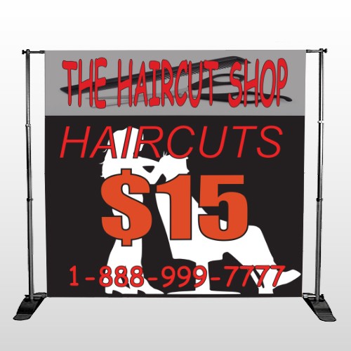 Haircut Scissor 644 Pocket Banner Stand