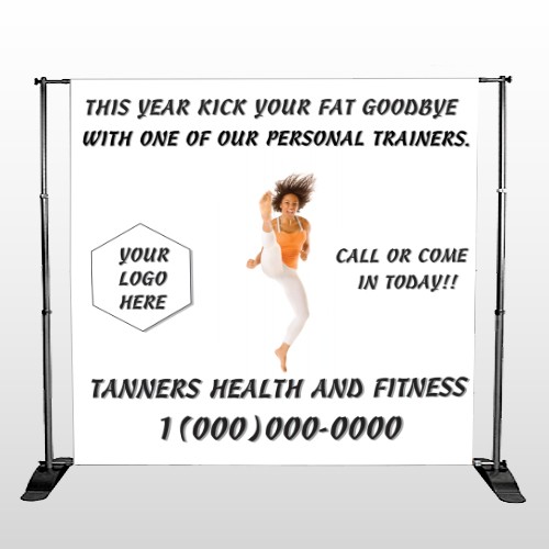 High Kick Woman 408 Pocket Banner Stand