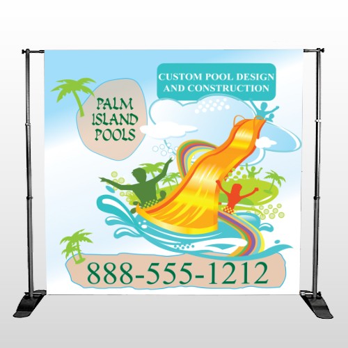 Palm Island Pool 534 Pocket Banner Stand
