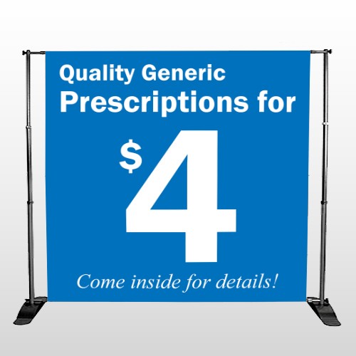 Pharmacy 102 Pocket Banner Stand