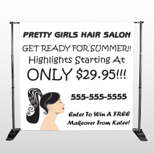Pretty Girl Hair 290 Pocket Banner Stand