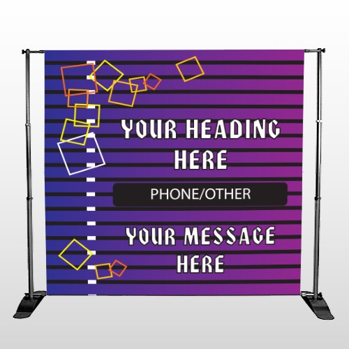 Purple Stripes 142 Pocket Banner Stand