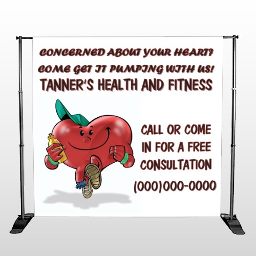 Running Heart 401 Pocket Banner Stand