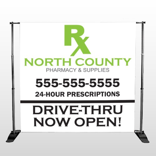 RX North County 105 Pocket Banner Stand