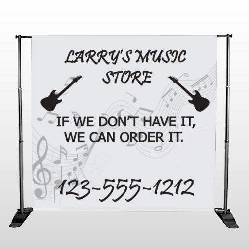 Silhouette Guitar 371 Pocket Banner Stand