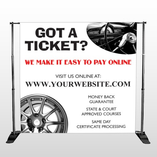 Steering Wheel 154 Pocket Banner Stand