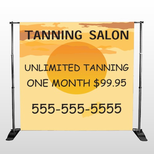 Tanning Sun 296 Pocket Banner Stand