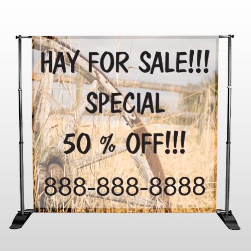 Wood Wheel 413 Pocket Banner Stand
