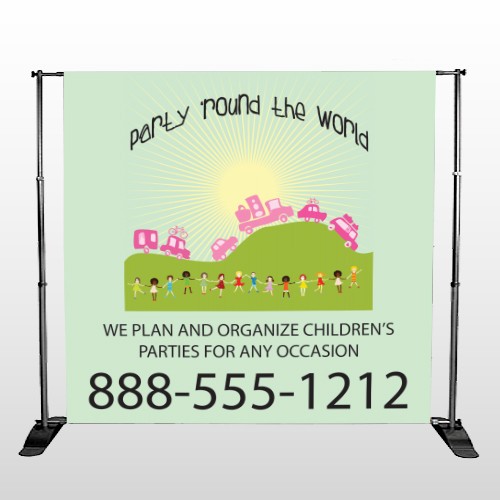 World Party Plan 520 Pocket Banner Stand