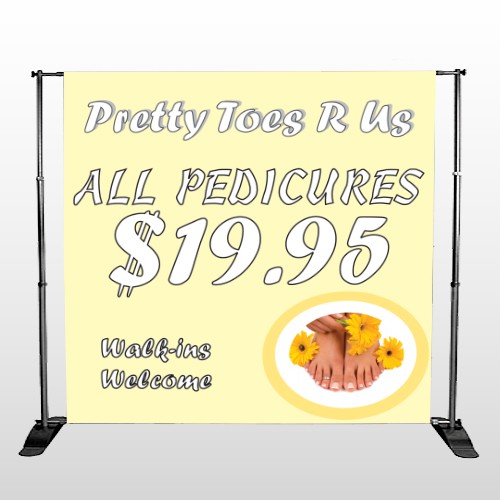 Yellow Pedicure 294 Pocket Banner Stand