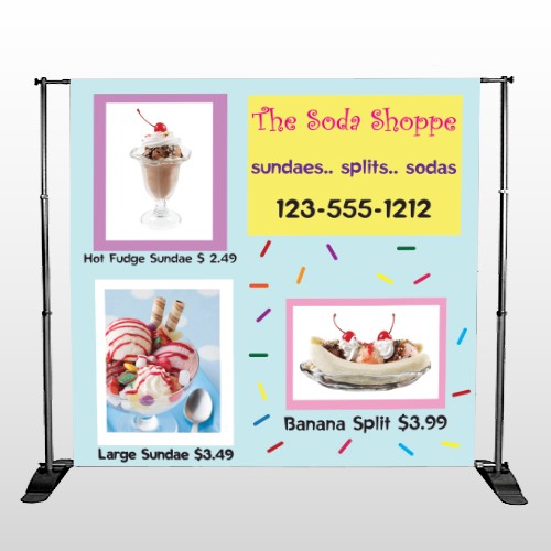 Ice Cream 374 Pocket Banner Stand