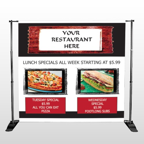 Restaurant Specials 370 Pocket Banner Stand