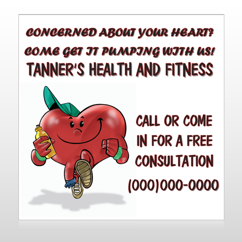 Running Heart 401 Custom Sign
