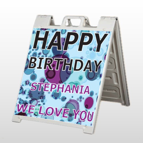 Birthday Dots 16 A Frame Sign