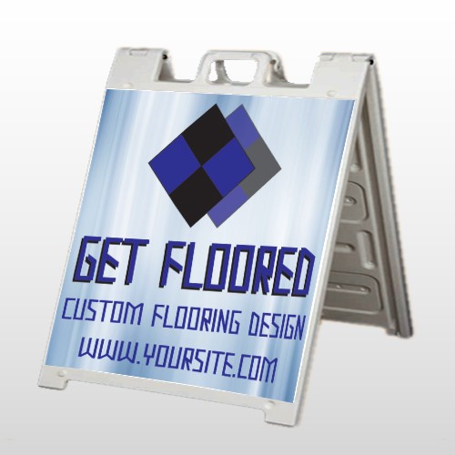 Blue Checker 249 A-Frame Sign