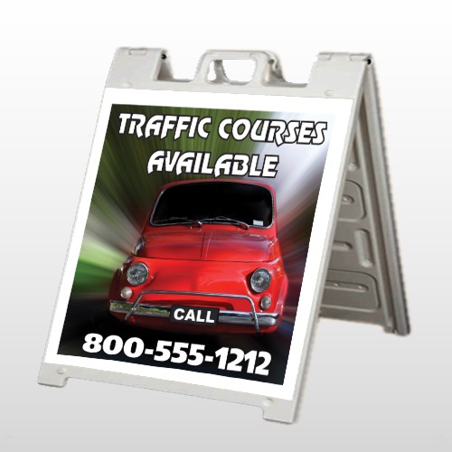 Car Traffic 153 A Frame Sign