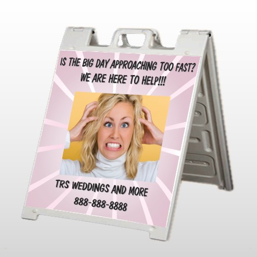 Crazy Wedding 411 A Frame Sign