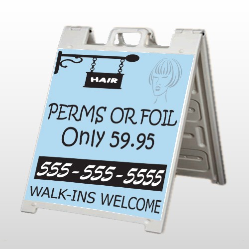 Woman Hair Sign 289 A Frame Sign