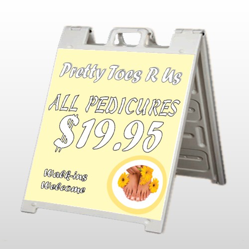 Yellow Pedicure 294 A Frame Sign