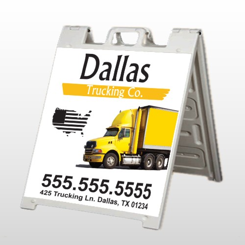 Yellow Truck 296 A Frame Sign