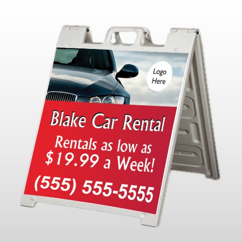Car Rental 112 A Frame Sign