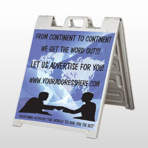 Map Silhouette 433 A Frame Sign