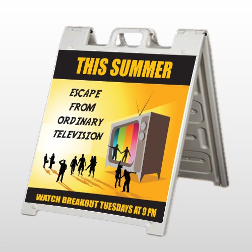 Television 525 A Frame Sign