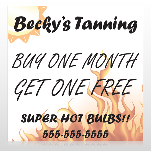 Tanning 298 Custom Sign
