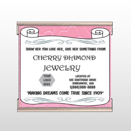 Scroll Pink Heart 397 Track Banner