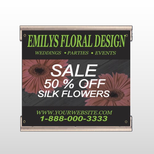 Black And Floral 496 Track Banner