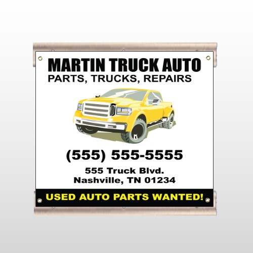 Black & Yellow Truck 117 Track Sign