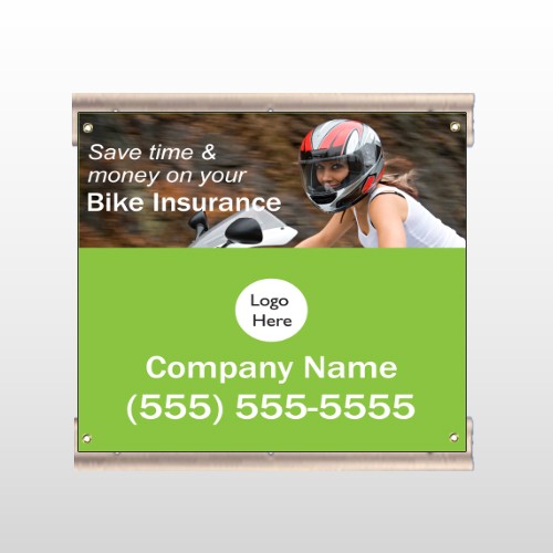Bike Insurance 110 Track Sign