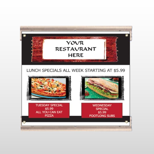 Restaurant Specials 370 Track Sign