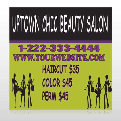 Uptown Salon 642 Custom Sign