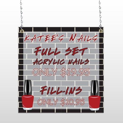 Acrylic Nails 292 Window Sign