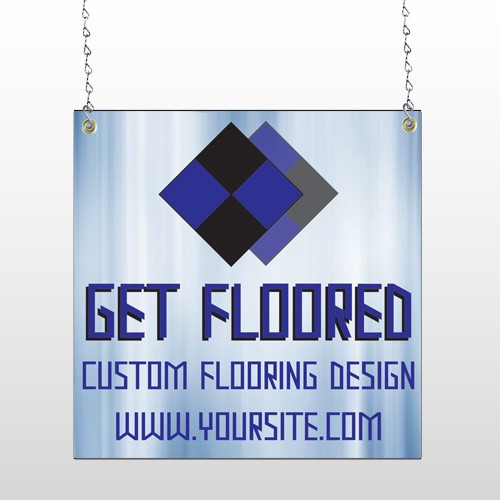 Blue Checker 249 Window Sign