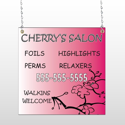 Cherry Salon 288 Window Sign