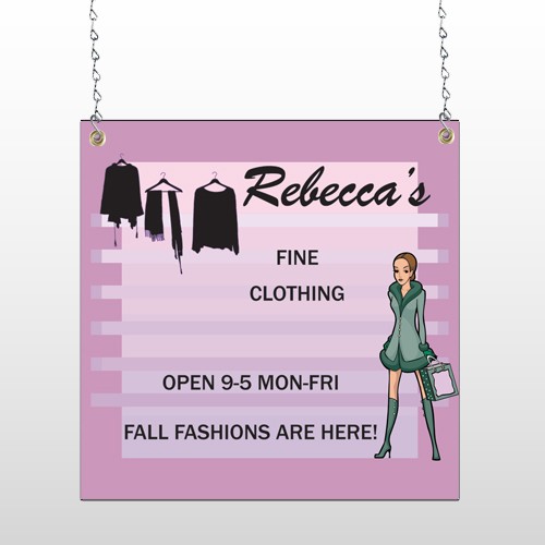 Fine Clothing 531 Window Sign
