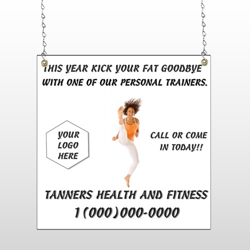 High Kick Woman 408 Window Sign