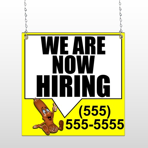 Hiring 54 Window Sign