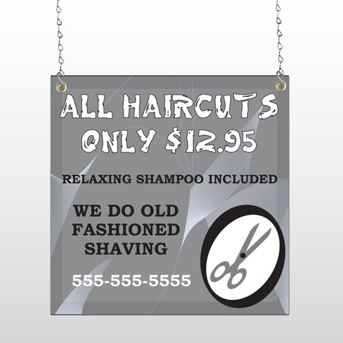 Scissor Cut 286 Window Sign