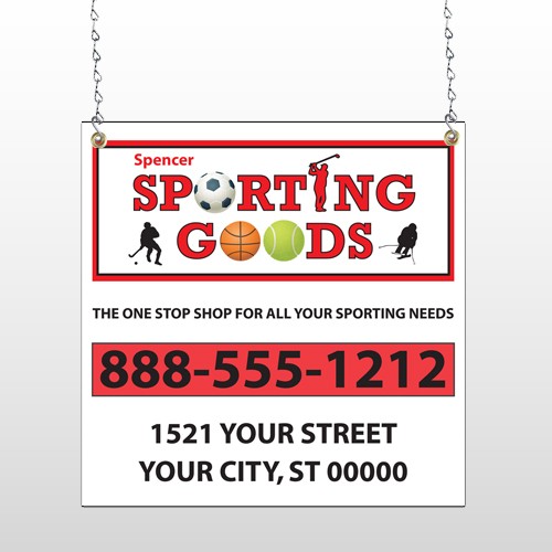 Sporting Goods 528 Window Sign