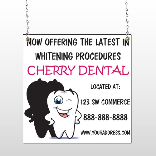 Winking Tooth 501 Window Sign