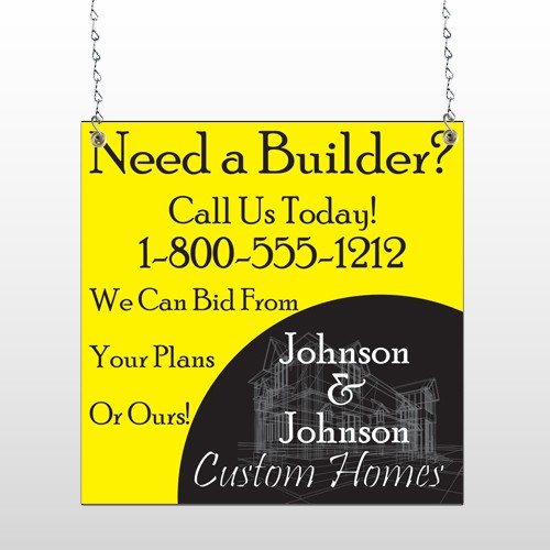 Yellow House Plan 216 Window Sign